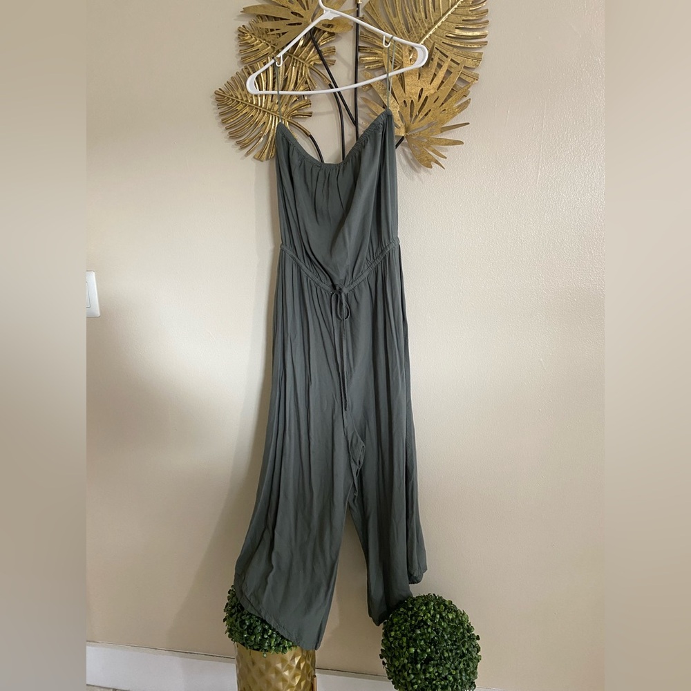 Chic Olive Jumpsuit - Picture 1 of 2